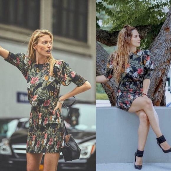 Rebecca Minkoff Geneva Floral Smocked Dress Size XXS - Picture 4 of 9